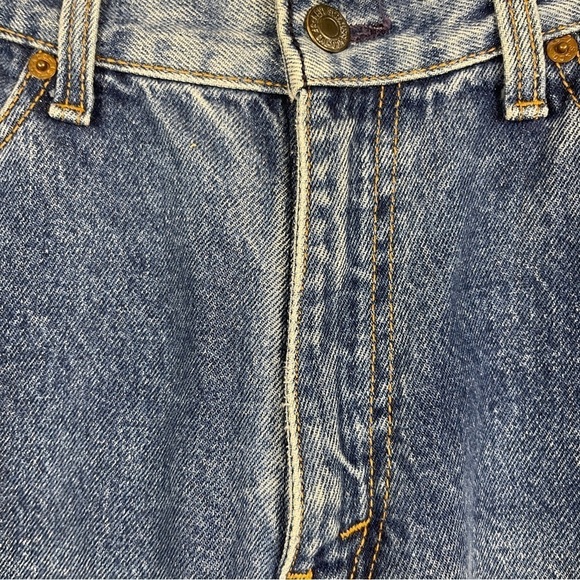 Vintage 90s Levi’s 955 Red Tab Relaxed Fit Tapered Jeans medium blue size 27/28 - Picture 6 of 16